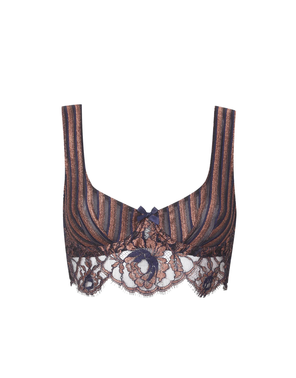 Sapphira Plunge Underwired Bra Bronze | Agent Provocateur