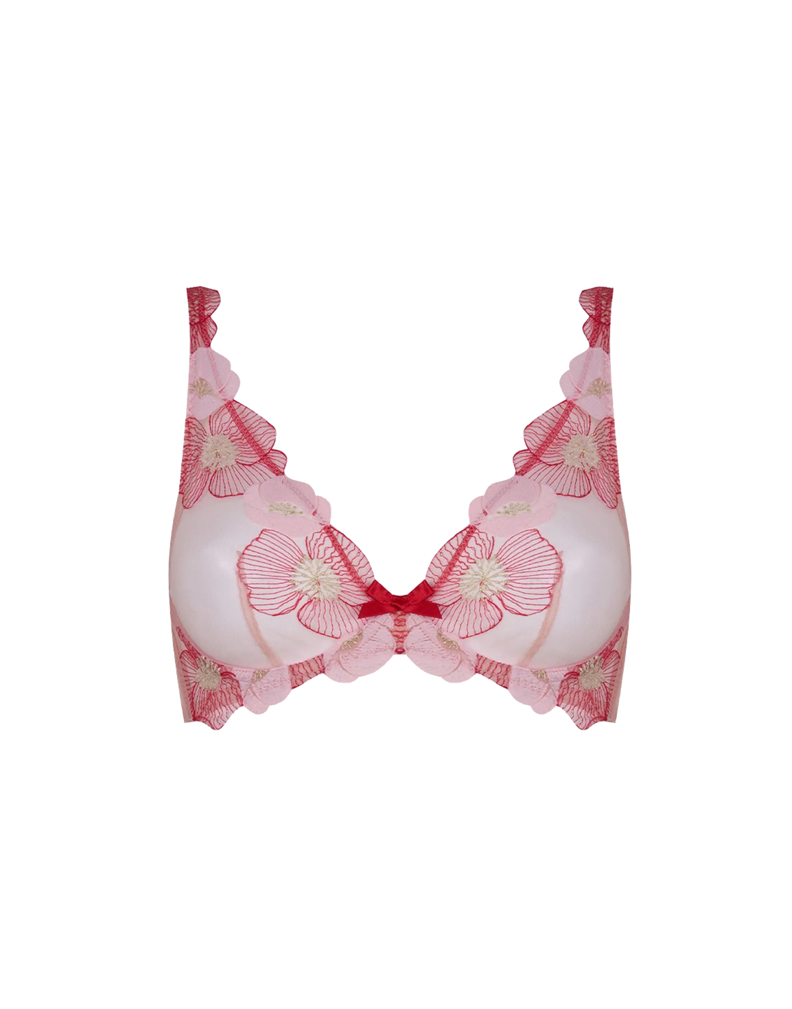 Philomena High Apex Underwired Bra Red | Agent Provocateur