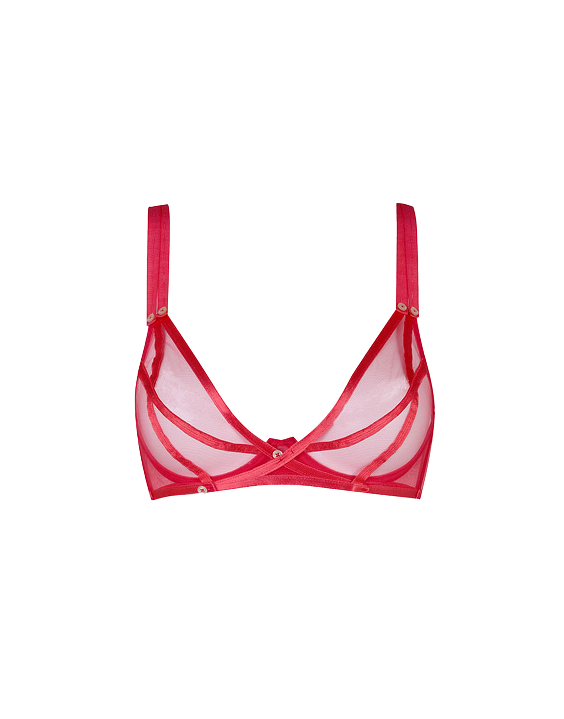 Janys Plunge Bra Red/Red | Agent Provocateur