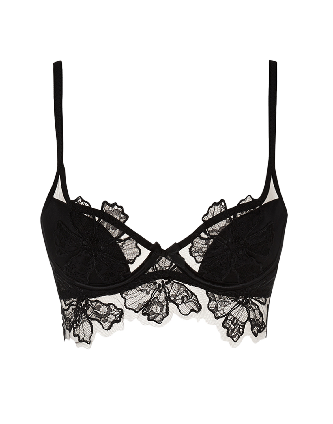 Seraphina Plunge Underwired Bra Black | Agent Provocateur