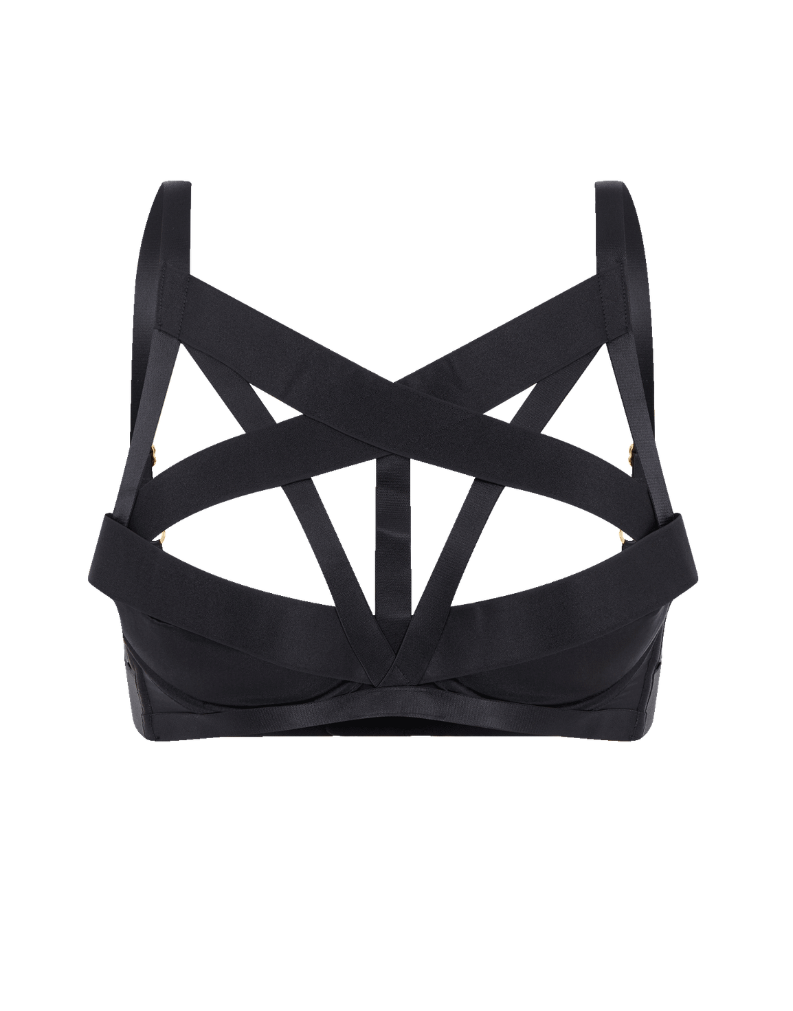 Whitney High Neck Underwired Bra Black | Agent Provocateur