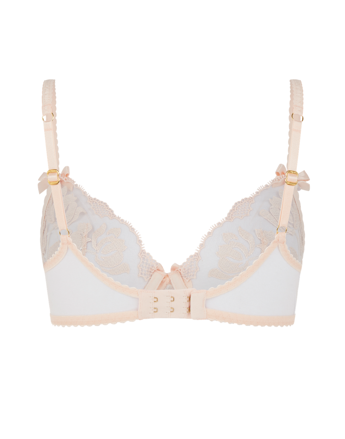 Sparkle Plunge Underwired Bra Beige | Agent Provocateur