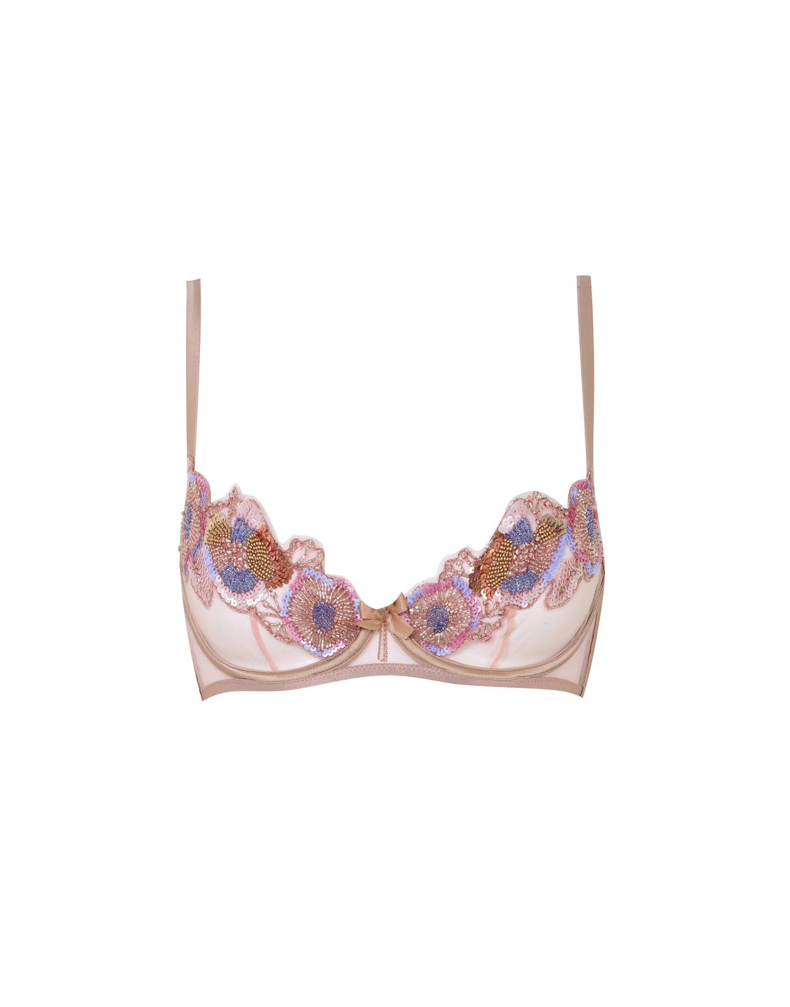 Giana Demi Cup Bra Blush/Multi | Agent Provocateur
