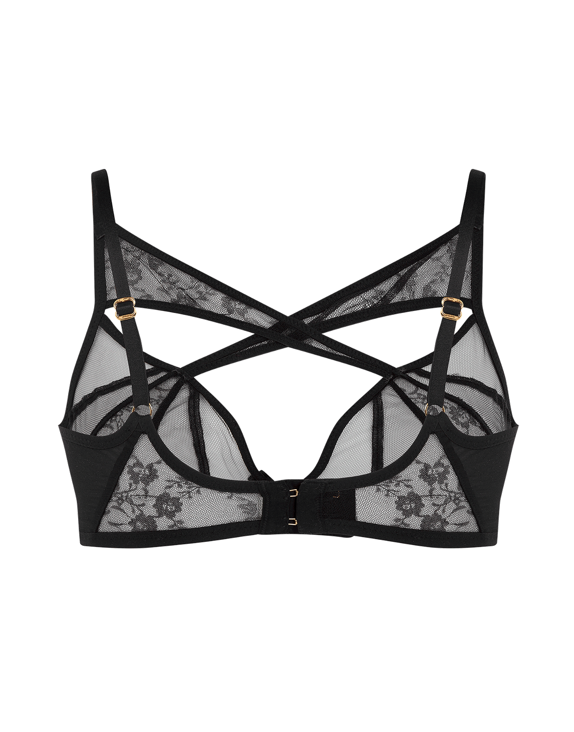 Iza High Neck Underwired Bra Black | Agent Provocateur