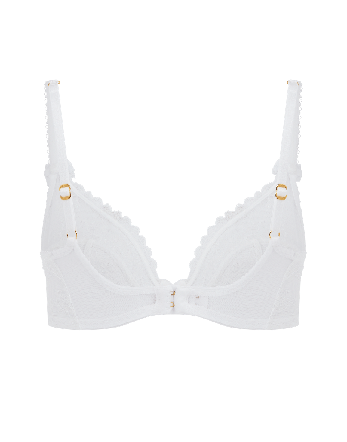 Hinda Plunge Underwired Bra White | Agent Provocateur