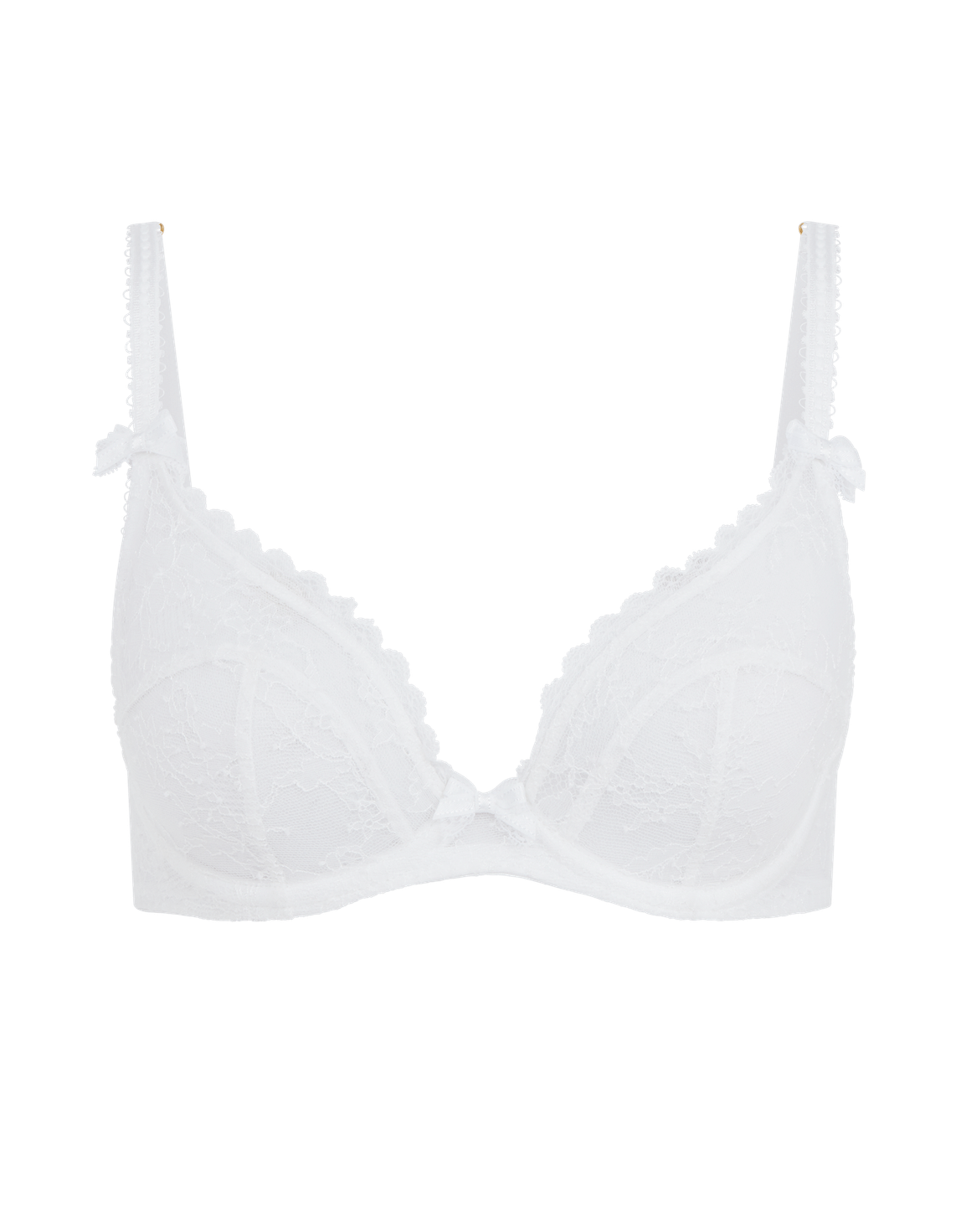 Hinda Plunge Underwired Bra White | Agent Provocateur