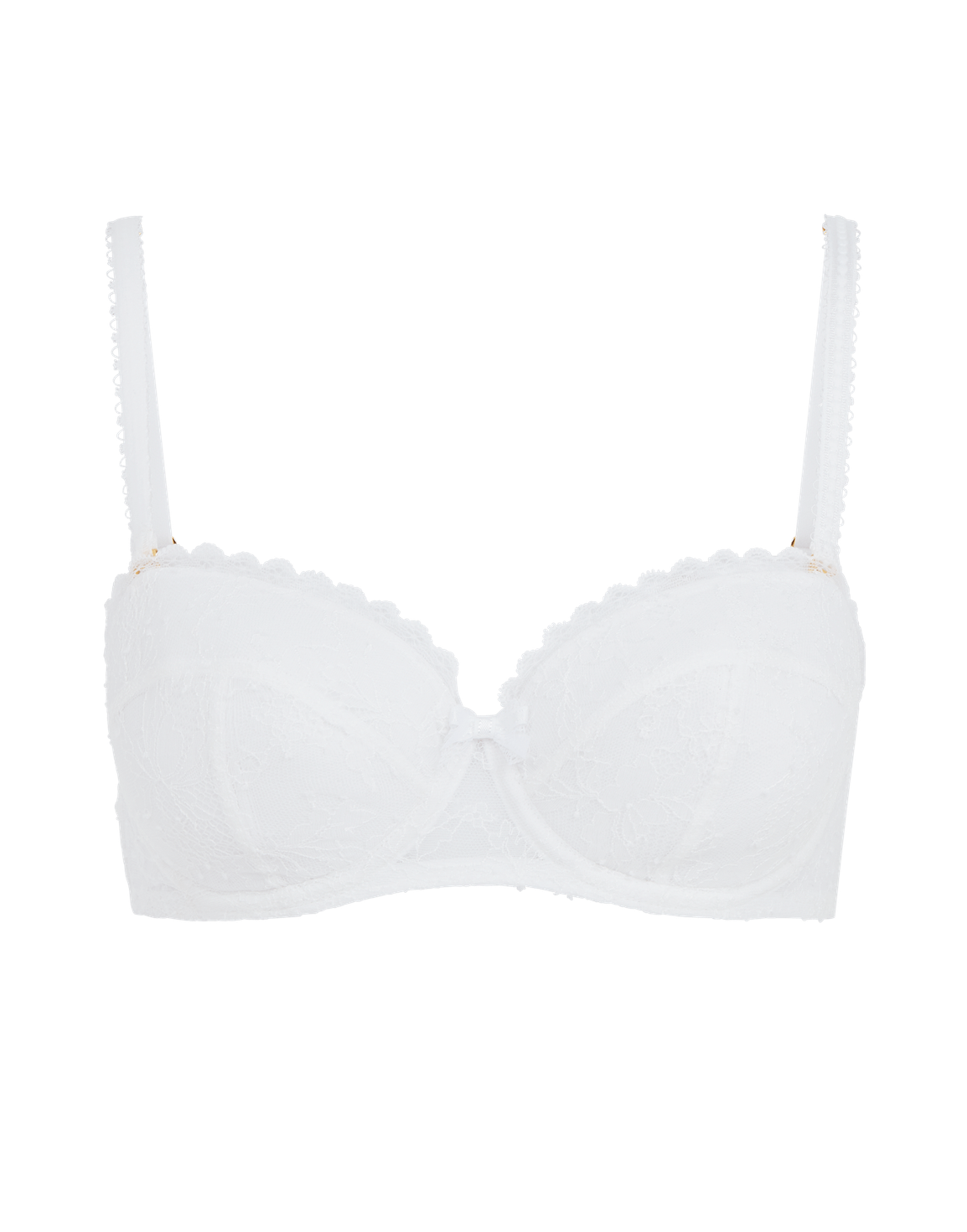 Hinda Balconette Strapless Underwired Bra White | Agent Provocateur