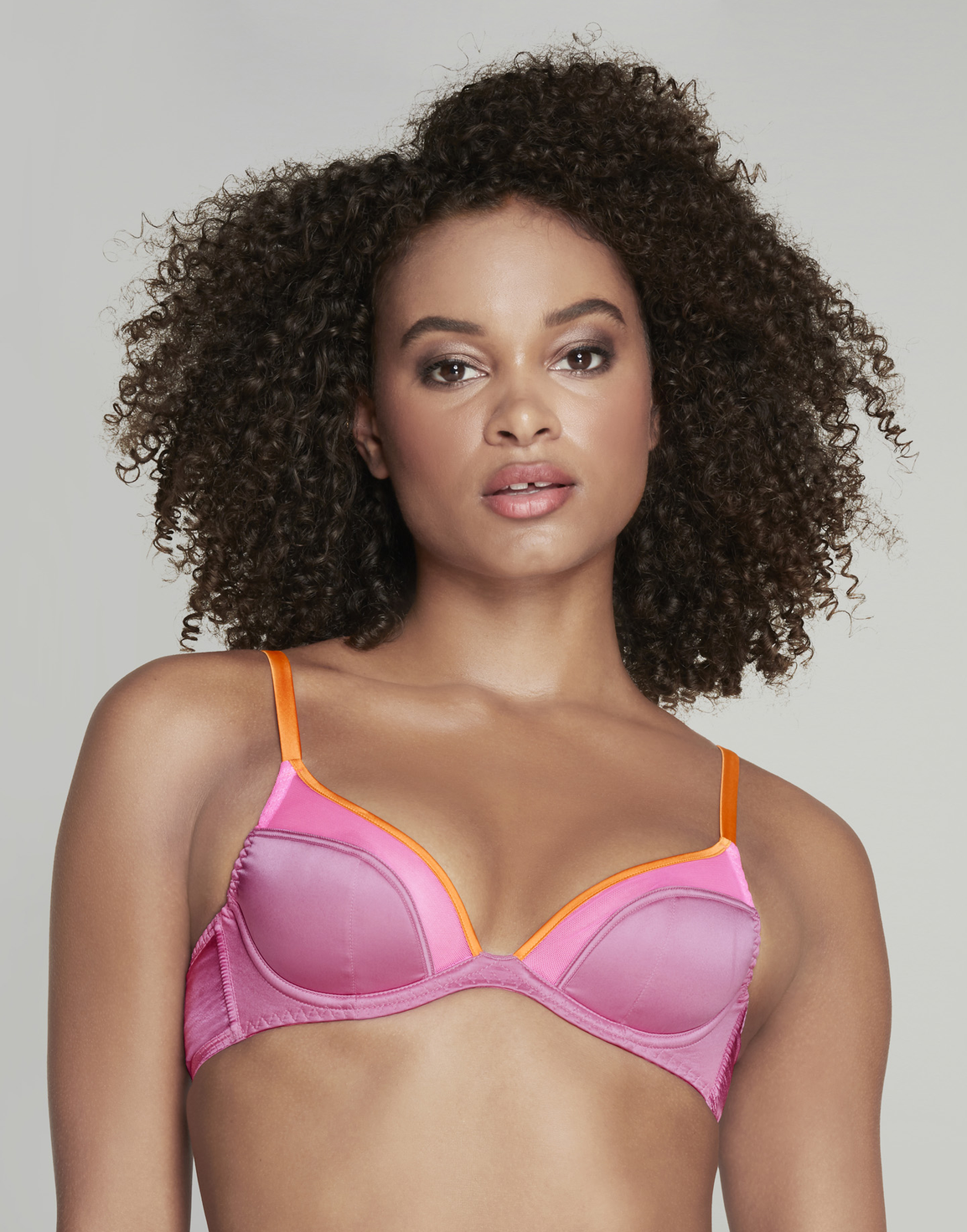 Viv Padded Plunge Underwired Bra Pink | Agent Provocateur