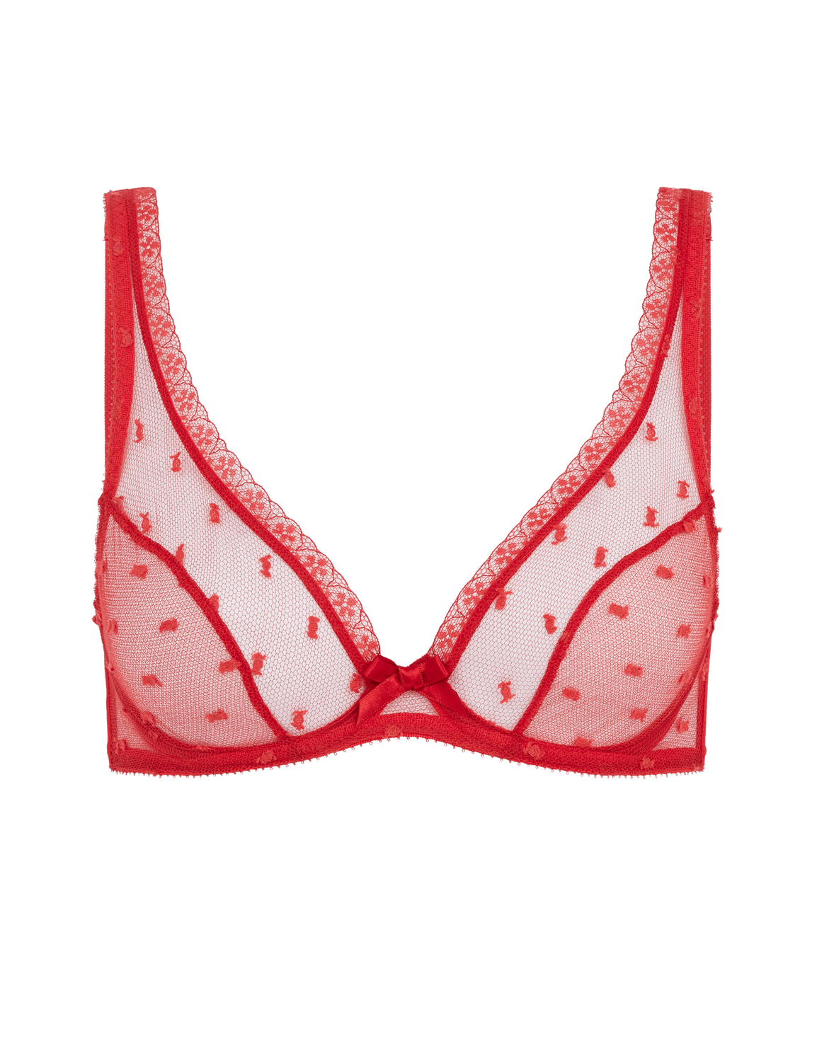 Madelina Plunge Underwired Bra Red | Agent Provocateur