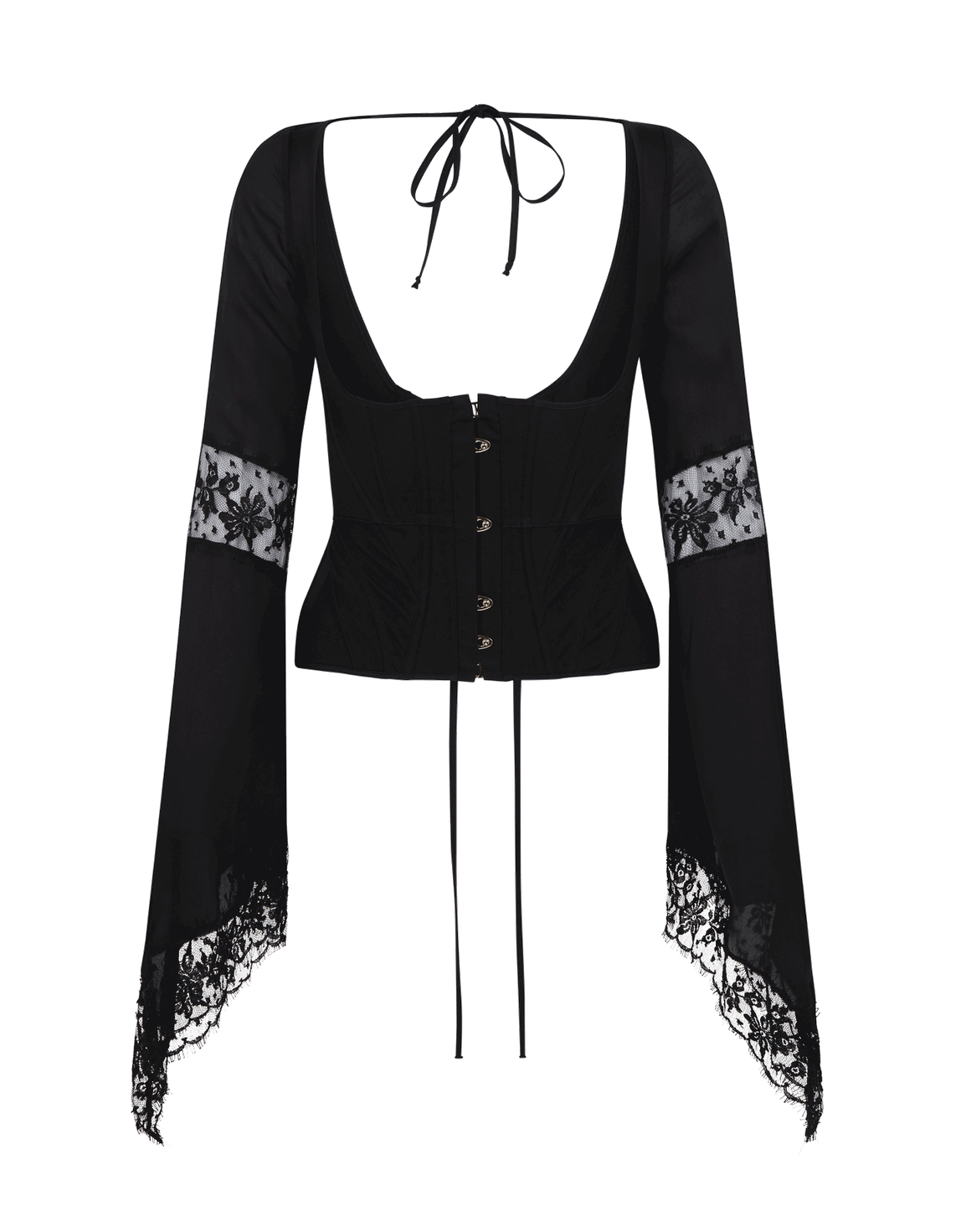 Wynona Sleeved Corset Black | Agent Provocateur