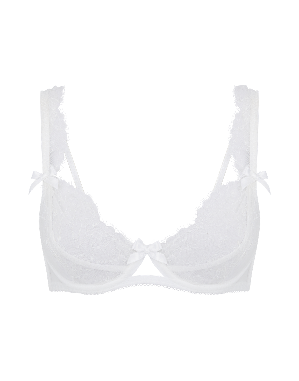 Willa Demi Cup Plunge Underwired Bra White | Agent Provocateur