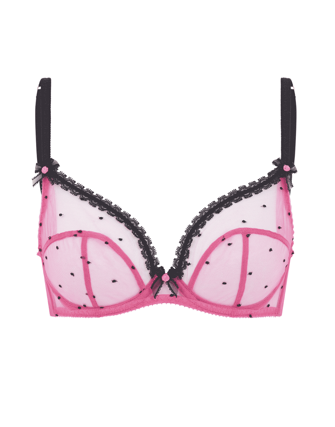 Poppie Plunge Underwired Bra Pink | Agent Provocateur