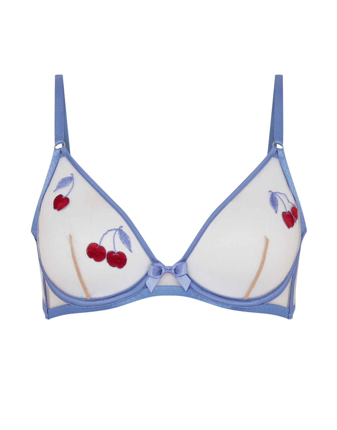 Donnie Plunge Underwired Bra Blue | Agent Provocateur