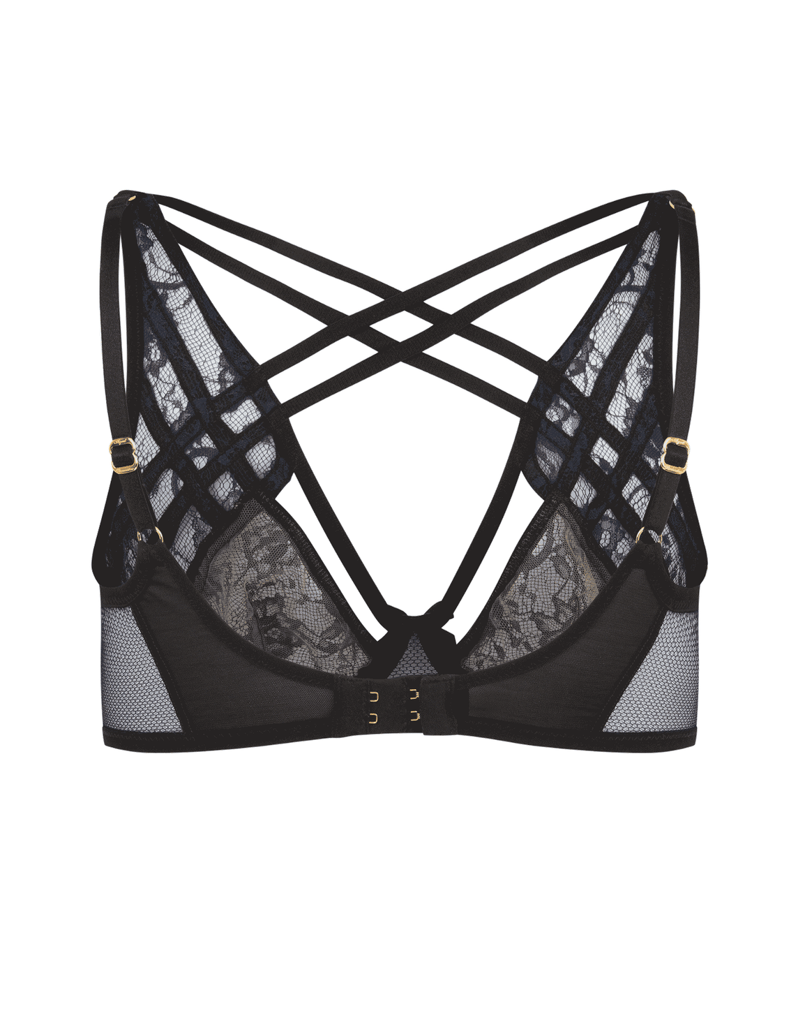Dimitria High Neck Underwired Bra Navy | Agent Provocateur