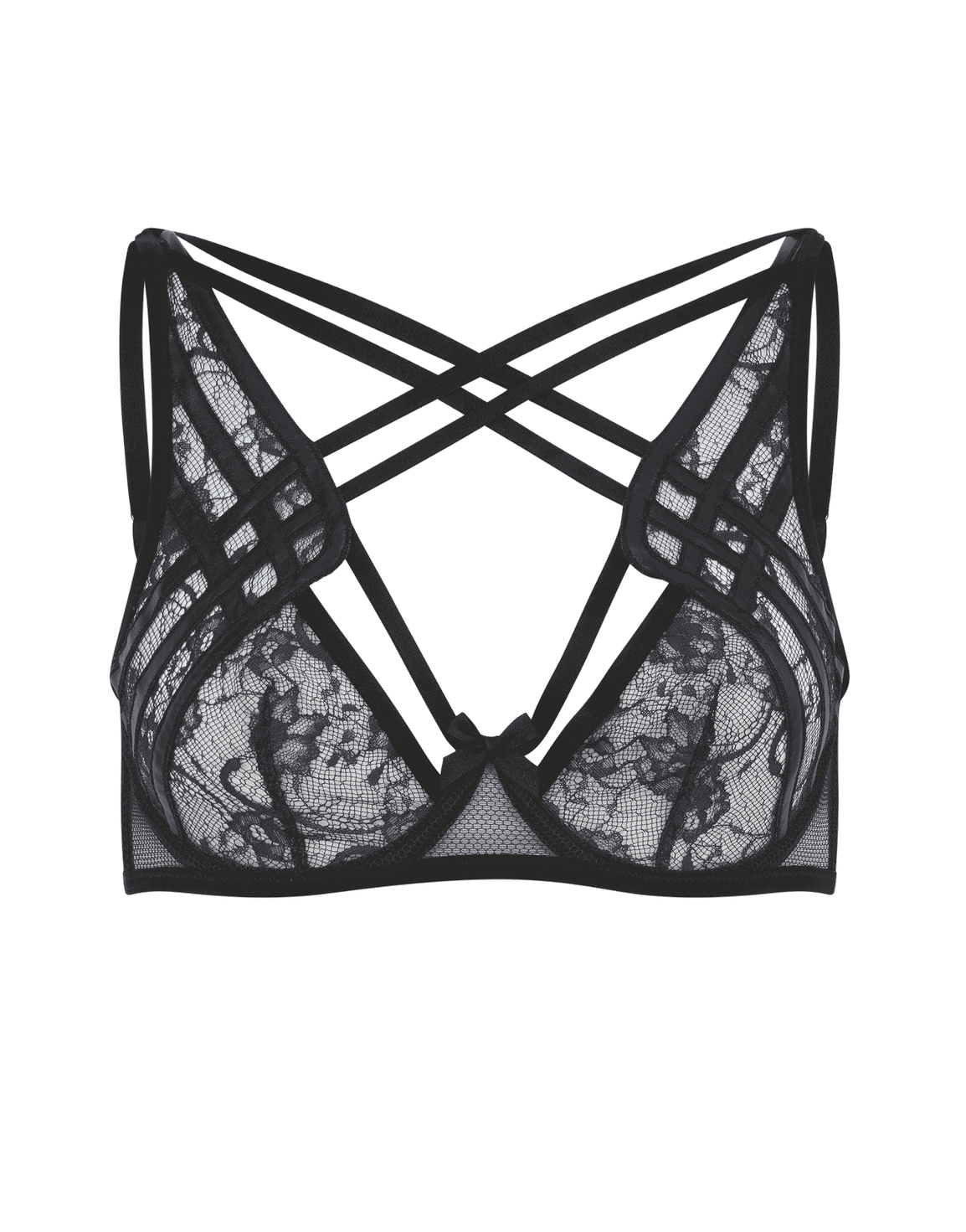 Dimitria High Neck Underwired Bra Navy | Agent Provocateur