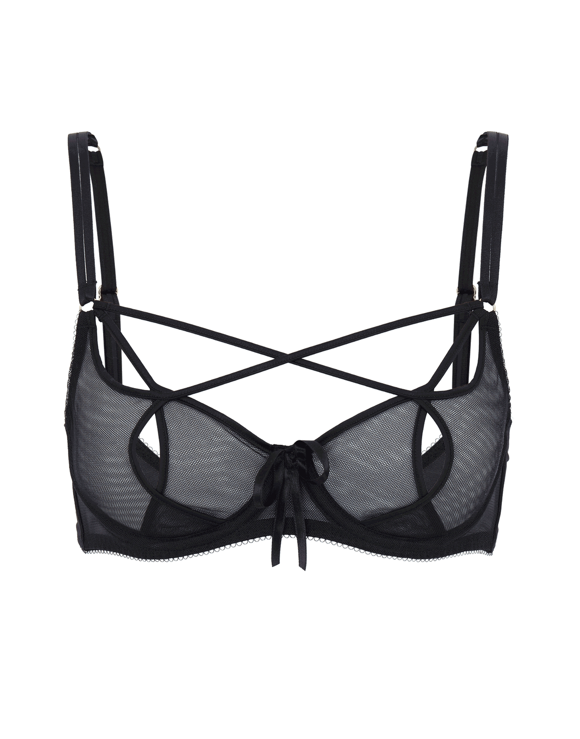 Randie Balconette Underwired Bra Black | Agent Provocateur