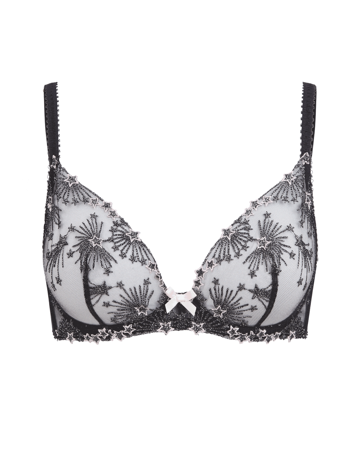 Kaylie Plunge Underwired Bra Black | Agent Provocateur