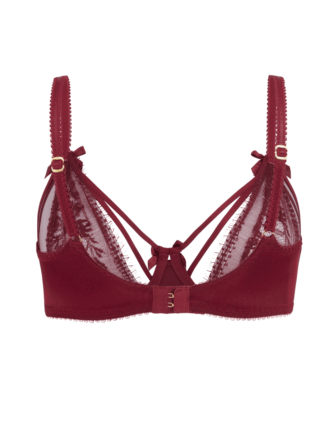 Tanya Plunge Underwired Bra Burgundy | Agent Provocateur