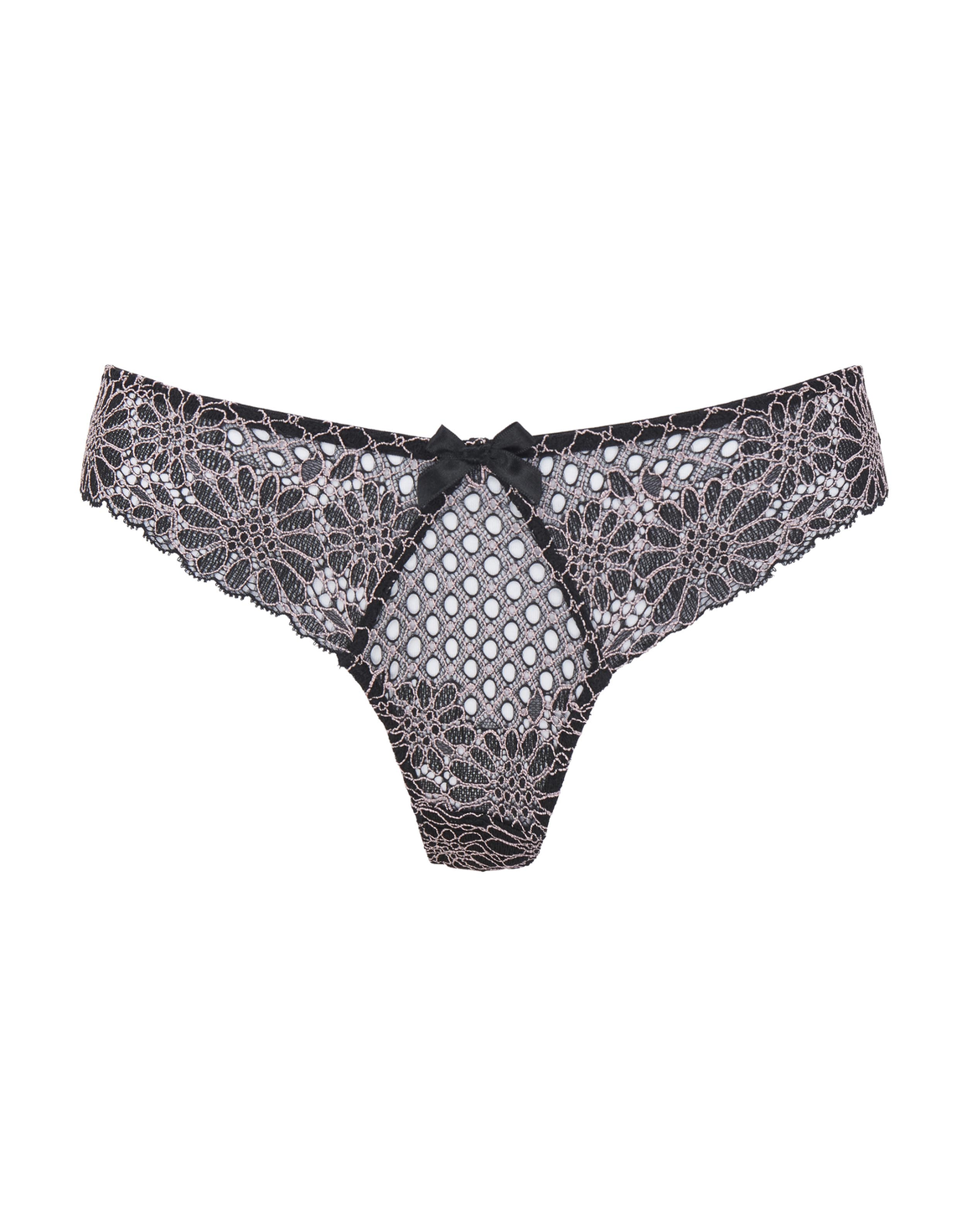 Elysa Brazilian Thong Pnk/Blk Pink | Agent Provocateur
