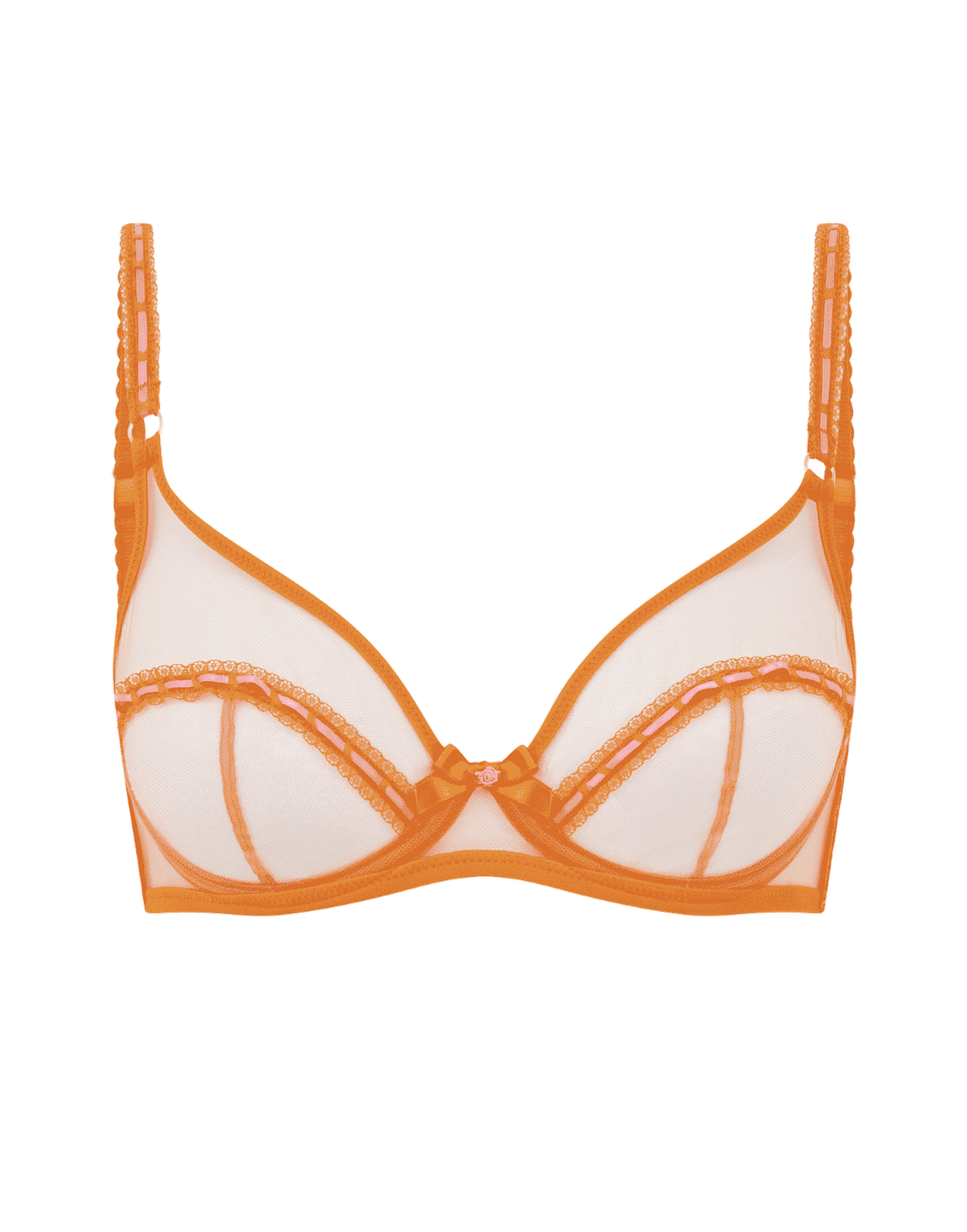 Pollie Plunge Underwired Bra Orange | Agent Provocateur