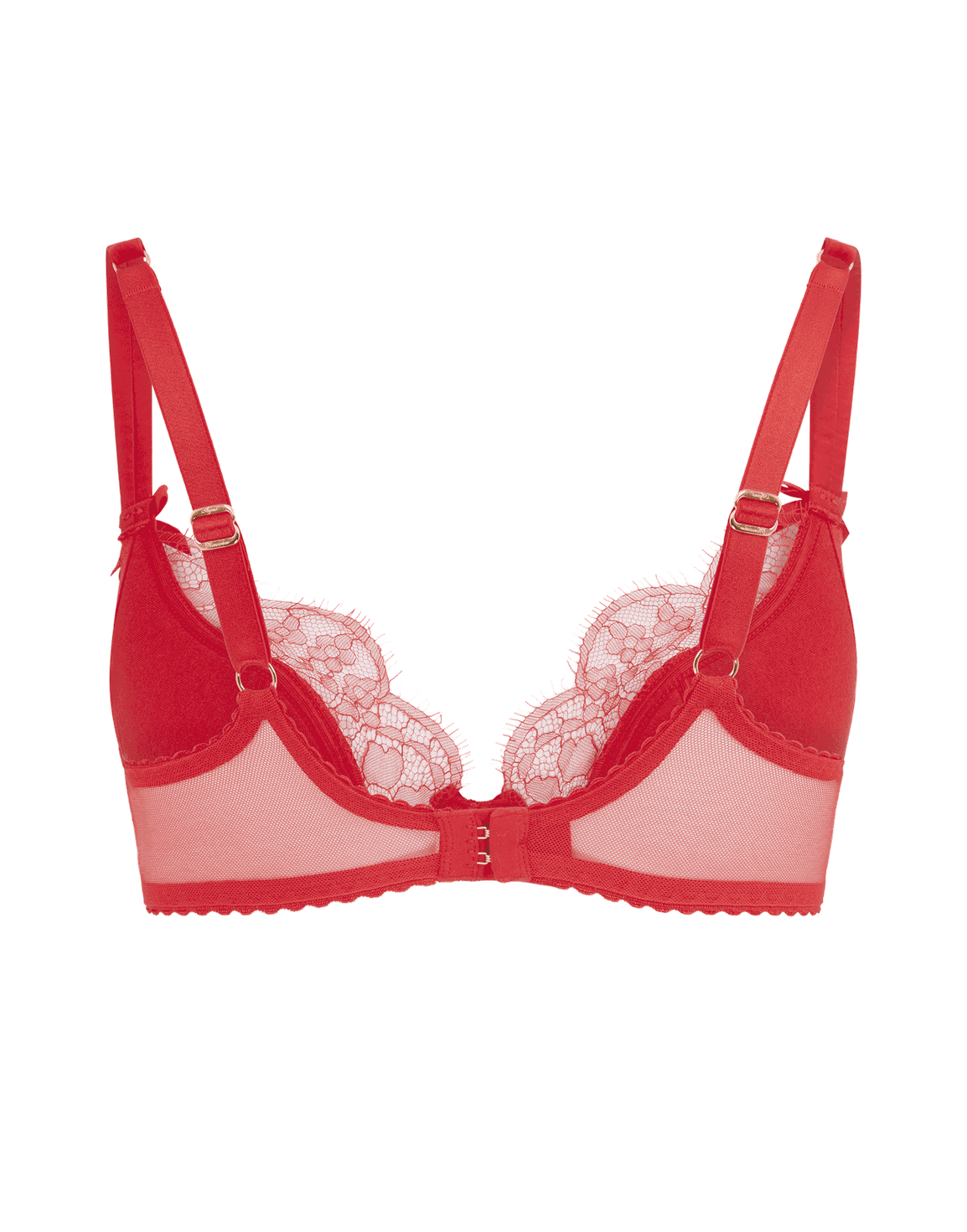 Helene Padded Plunge Underwired Bra Red | Agent Provocateur