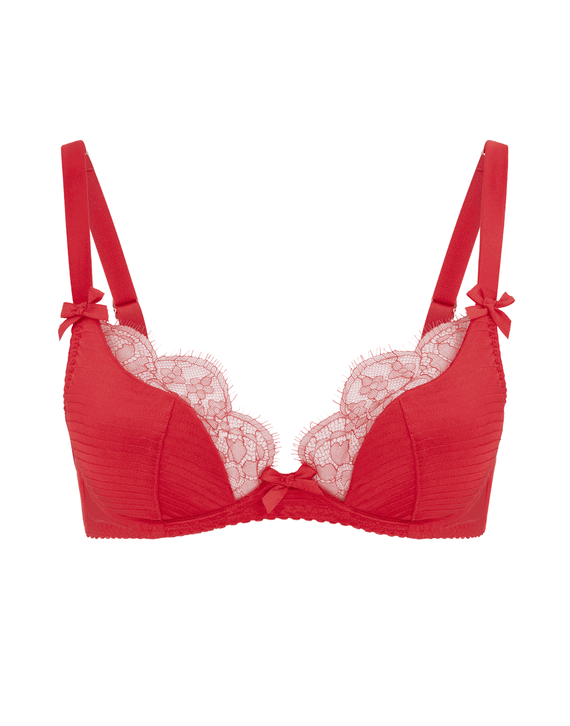 Helene Padded Plunge Underwired Bra Red | Agent Provocateur