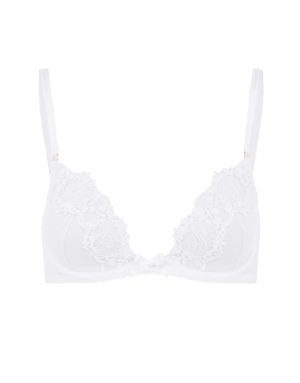Averi Plunge Underwired Bra White | Agent Provocateur
