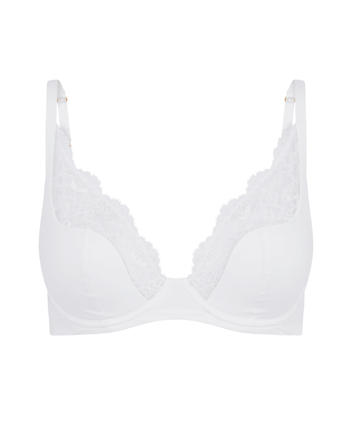 Brigette Padded High Apex Underwired Bra White | Agent Provocateur