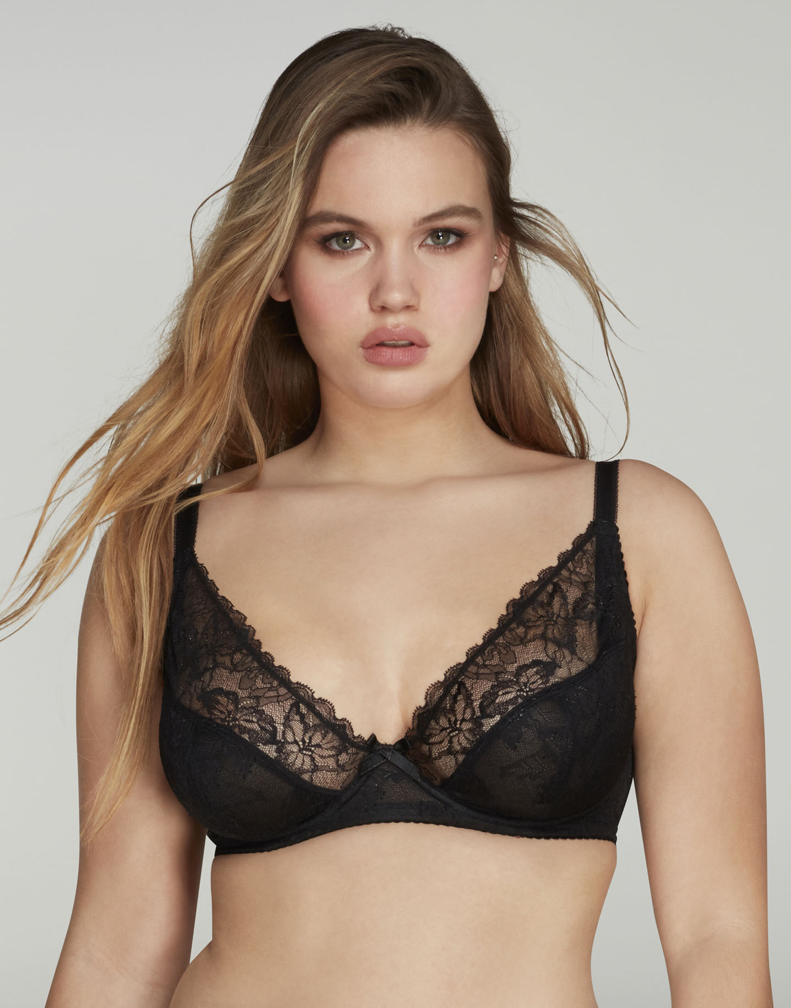 Leni Plunge Underwired Bra Black | Agent Provocateur
