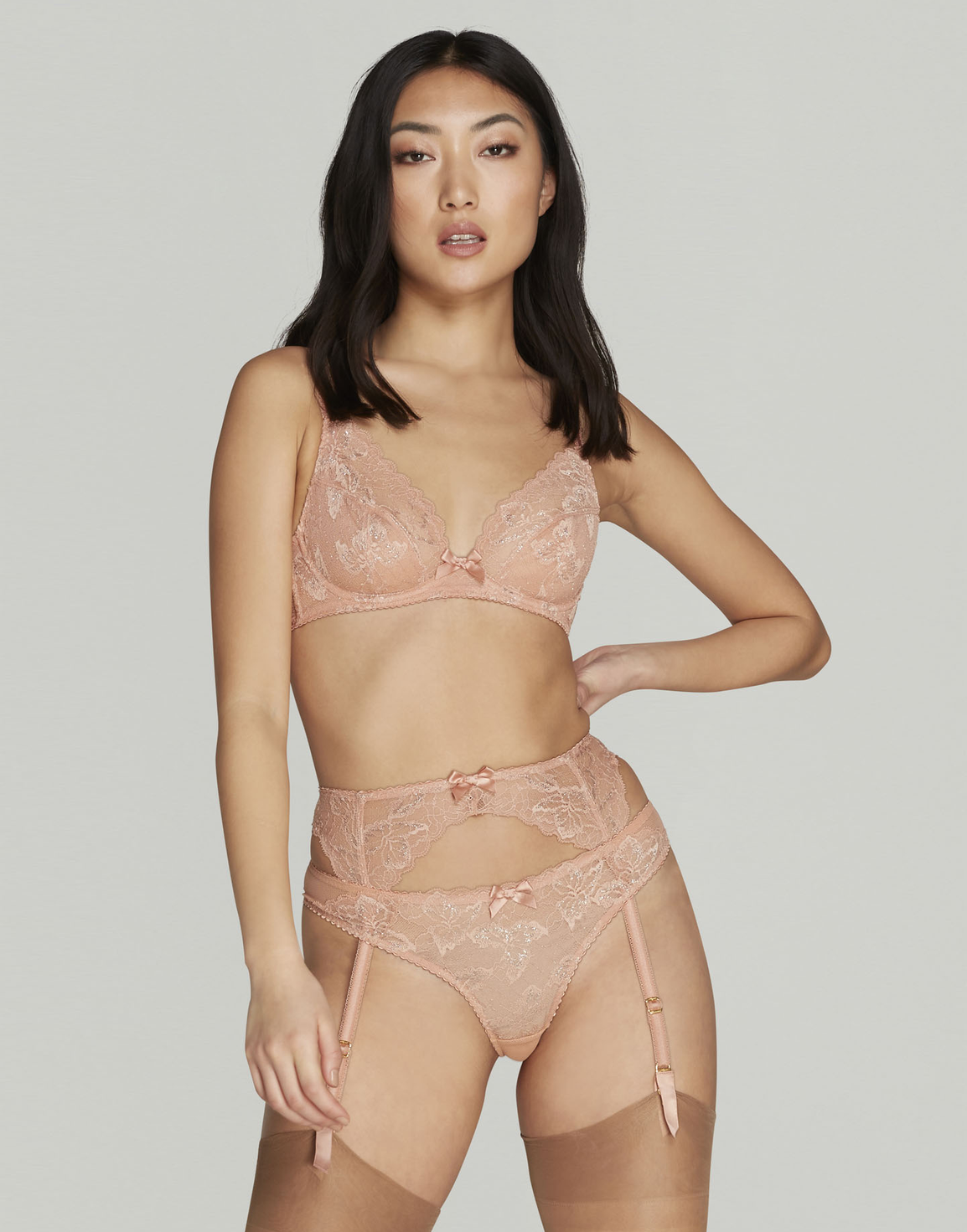 Leni Suspender Praline | Agent Provocateur