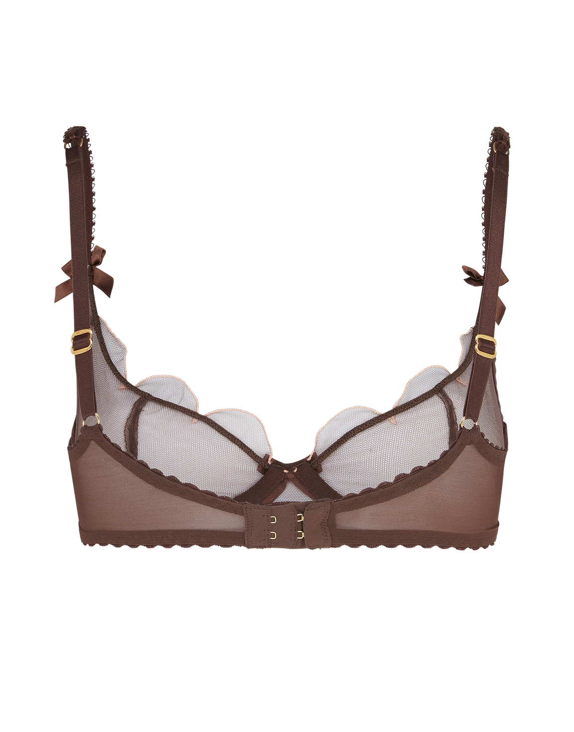 Lorna Demi Cup Plunge Underwired Bra Chestnut | Agent Provocateur