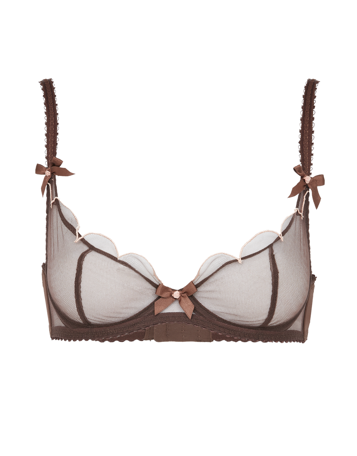Lorna Demi Cup Plunge Underwired Bra Chestnut | Agent Provocateur
