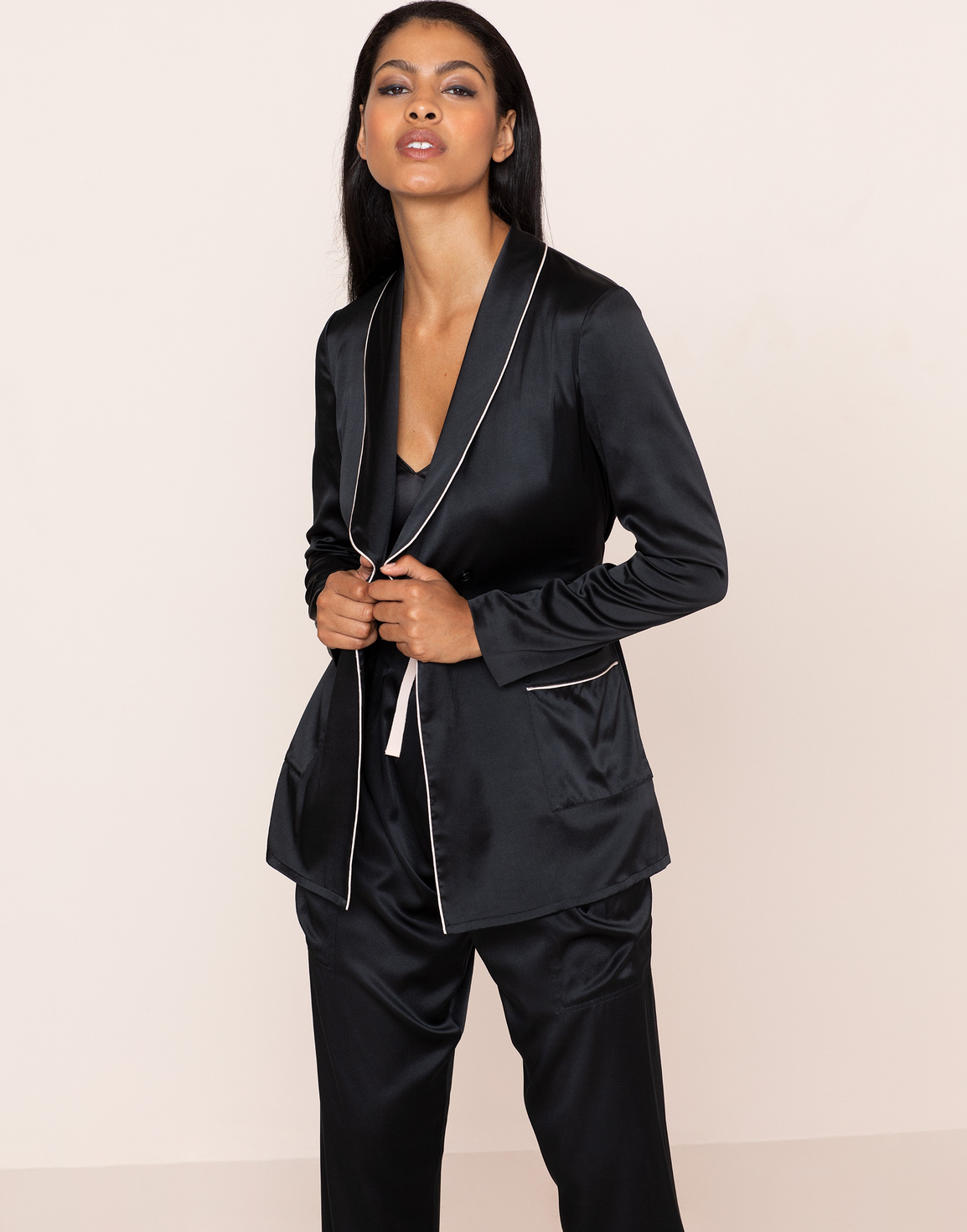 Ezra Pyjama Top Black | Agent Provocateur