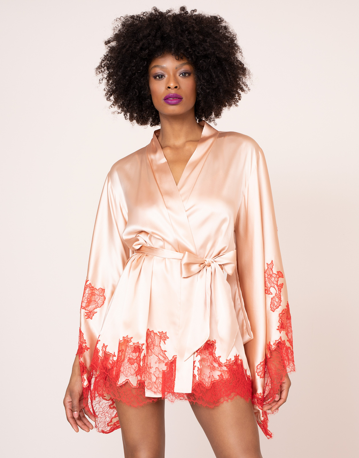 Christi Short Kimono Blush | Agent Provocateur