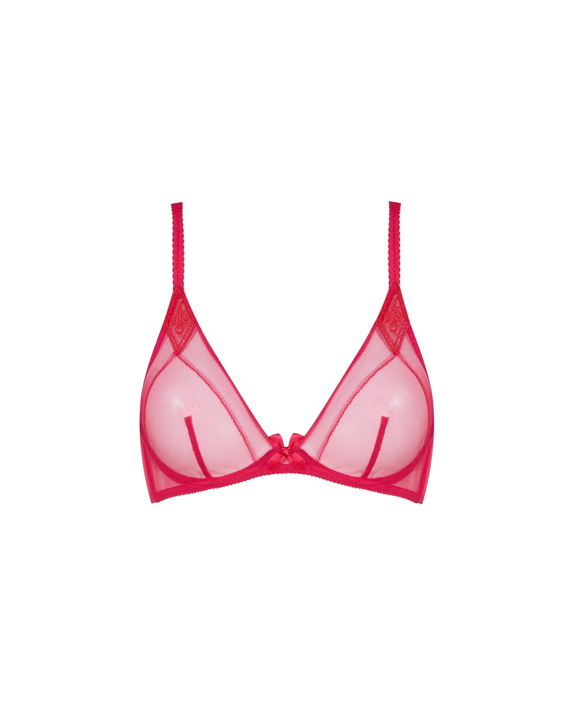 Casper Plunge Underwired Bra Red | Agent Provocateur