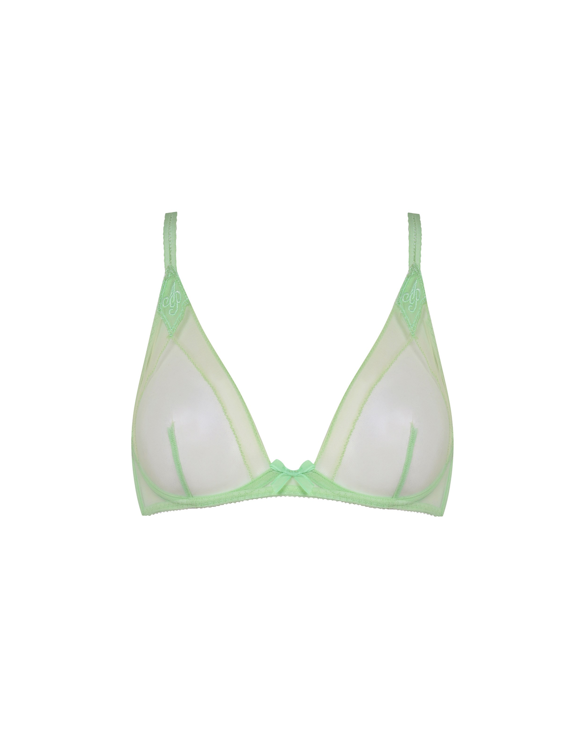 Casper Plunge Underwired Bra Green | Agent Provocateur
