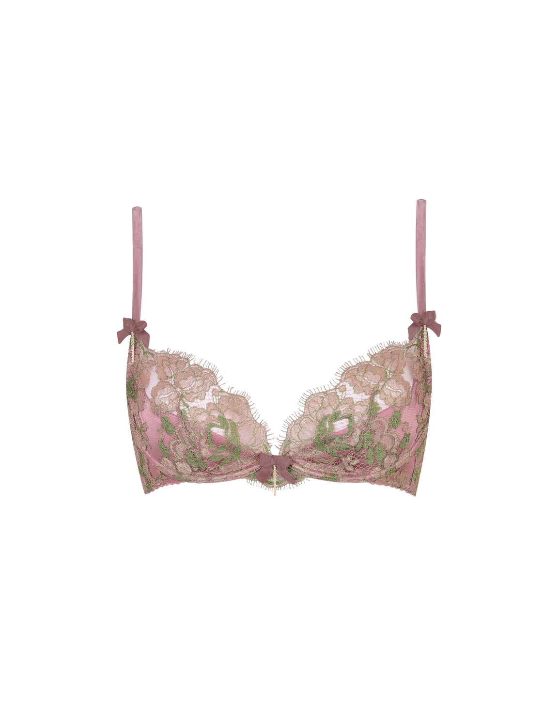 Biju Plunge Underwired Bra Pink | Agent Provocateur