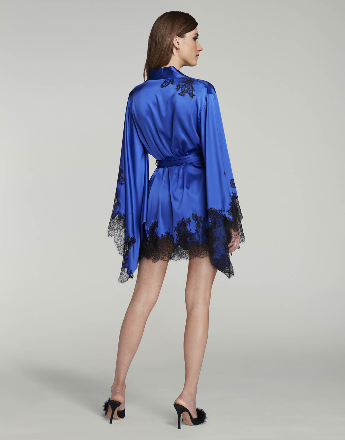 Christi Short Kimono Blue | Agent Provocateur
