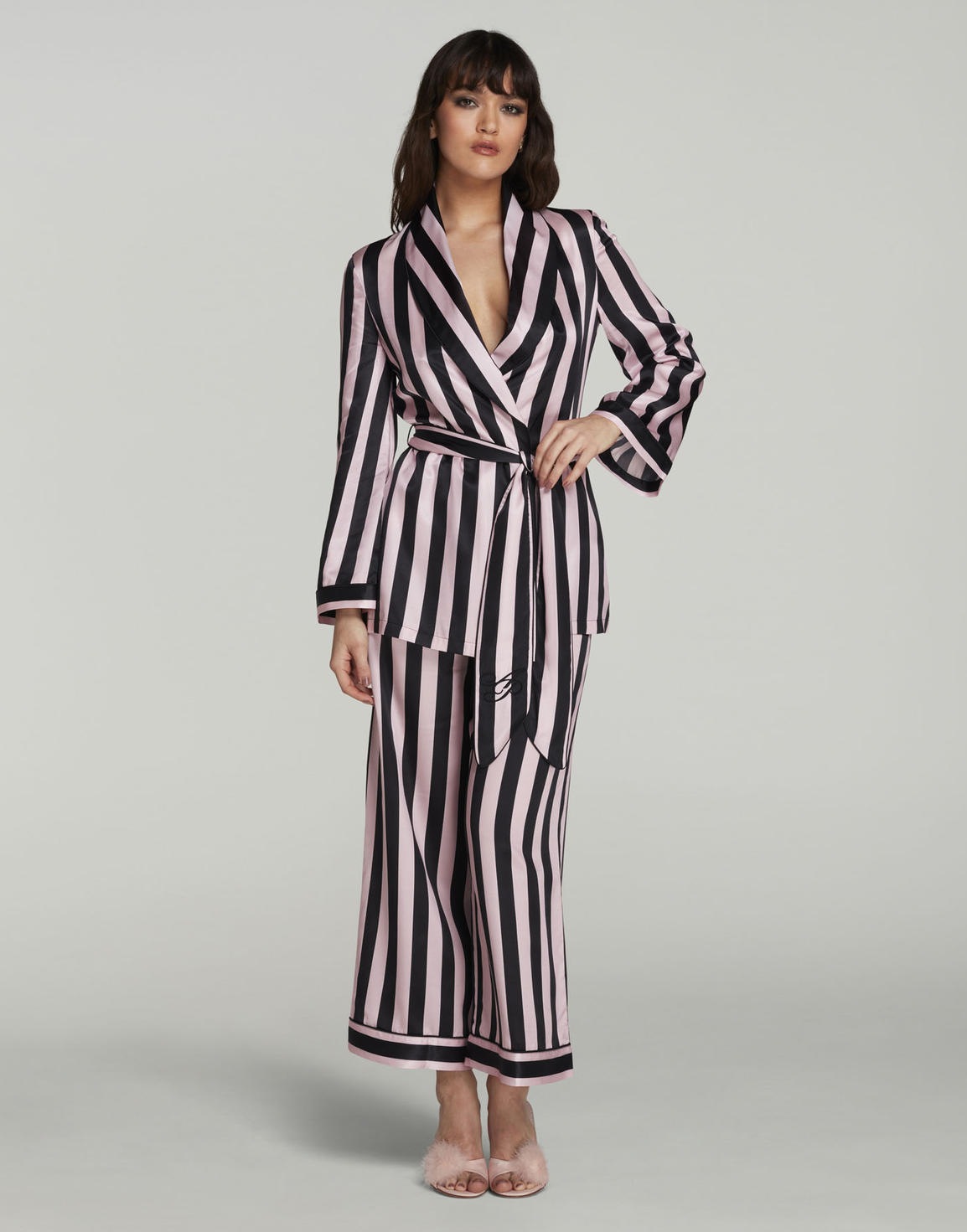 Classic Pyjama Top Stripe/Pink | Agent Provocateur