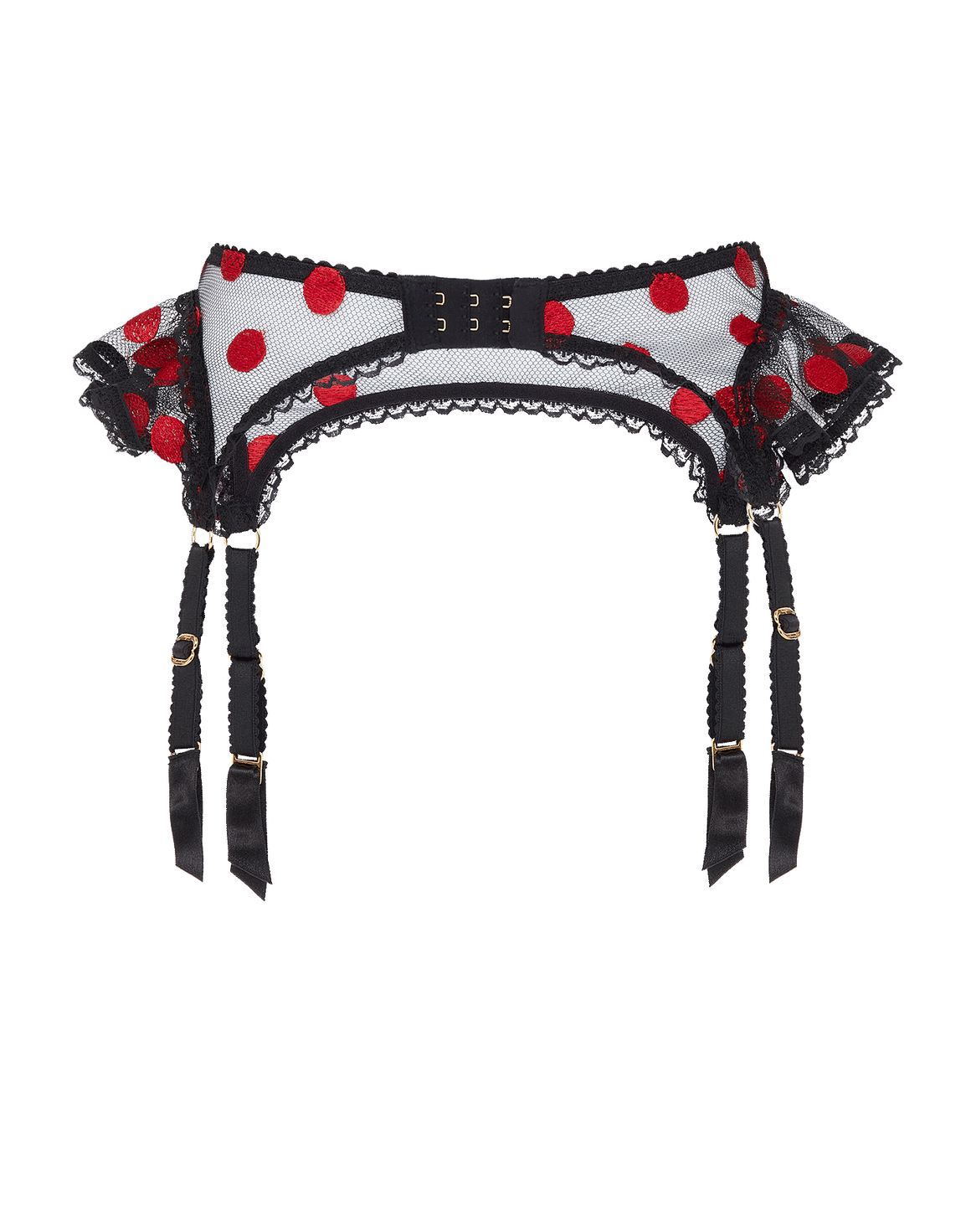 Gabby Suspender Black/Red | Agent Provocateur