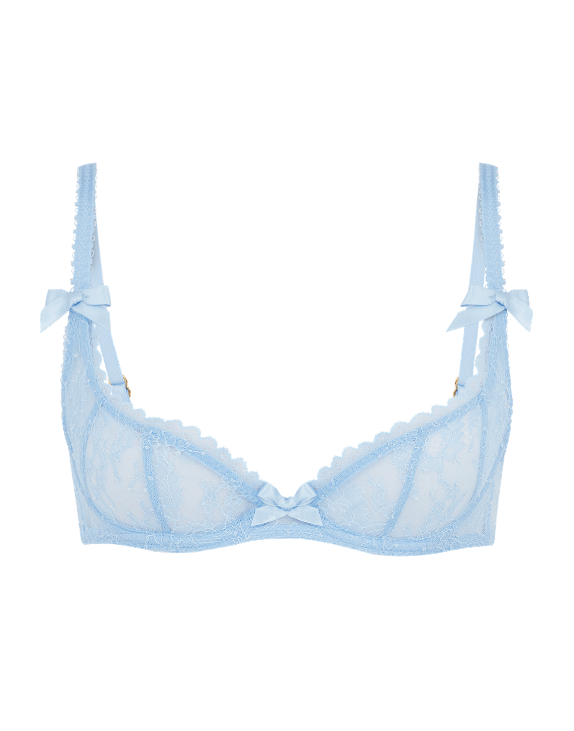 Hinda Demi Cup Plunge Underwired Bra Blue | Agent Provocateur