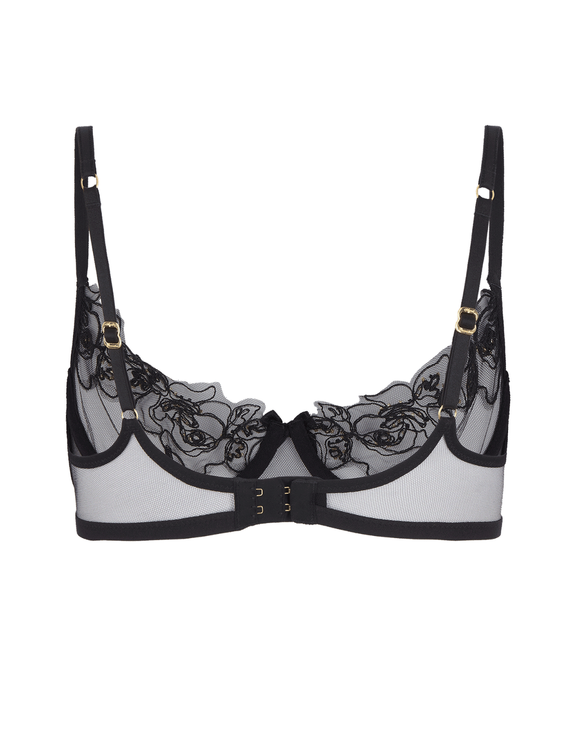 Lindie Demi Cup Plunge Underwired Bra Black | Agent Provocateur