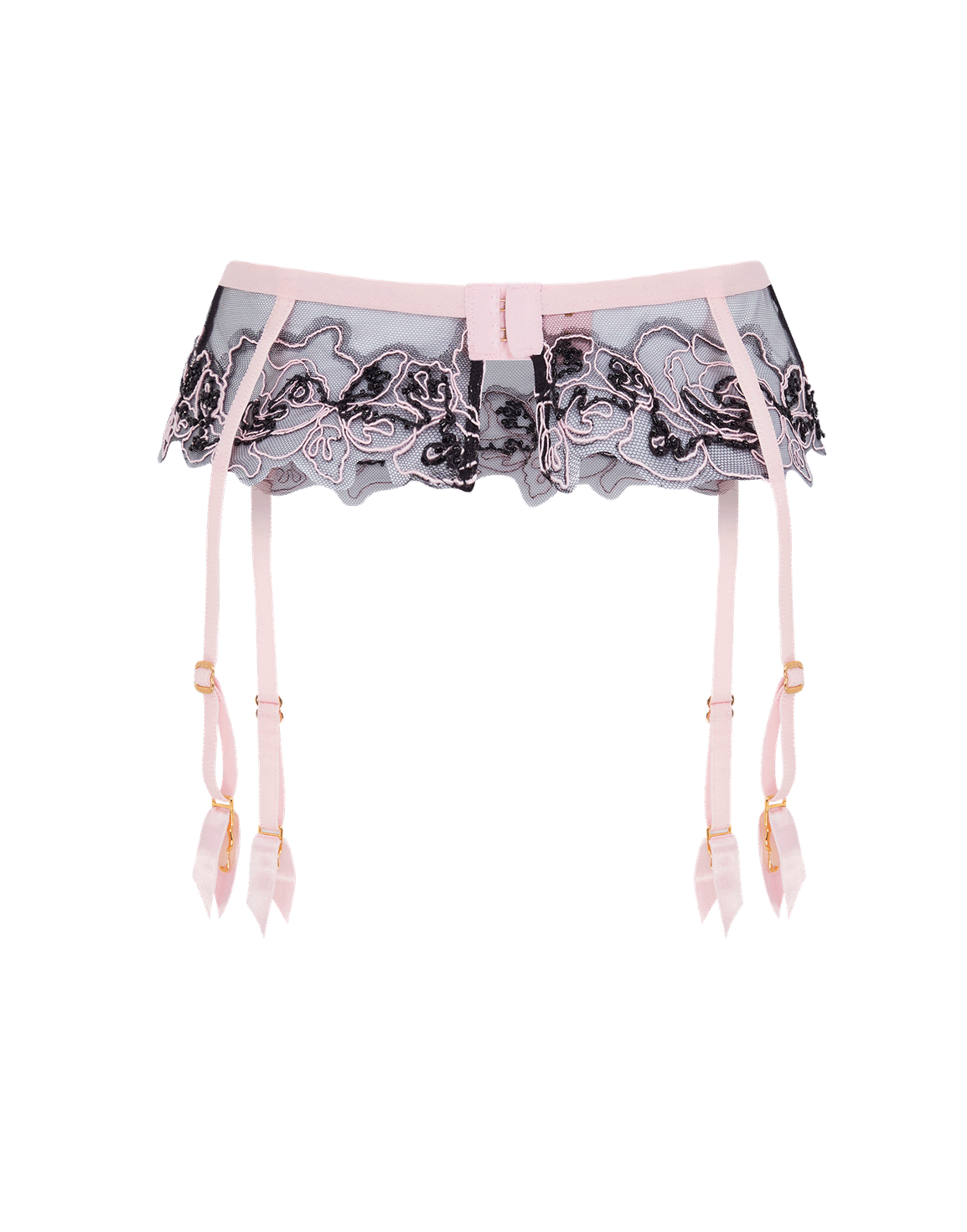 Lindie Suspender Pink/Black | Agent Provocateur