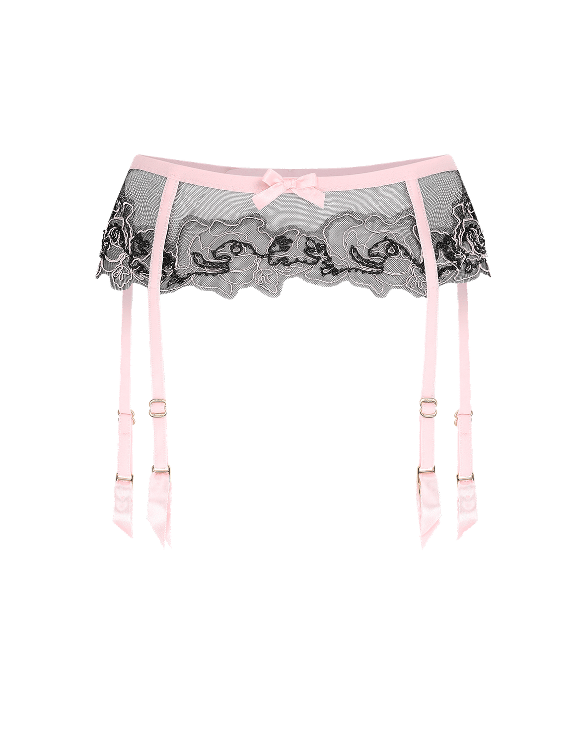 Lindie Suspender Pink/Black | Agent Provocateur