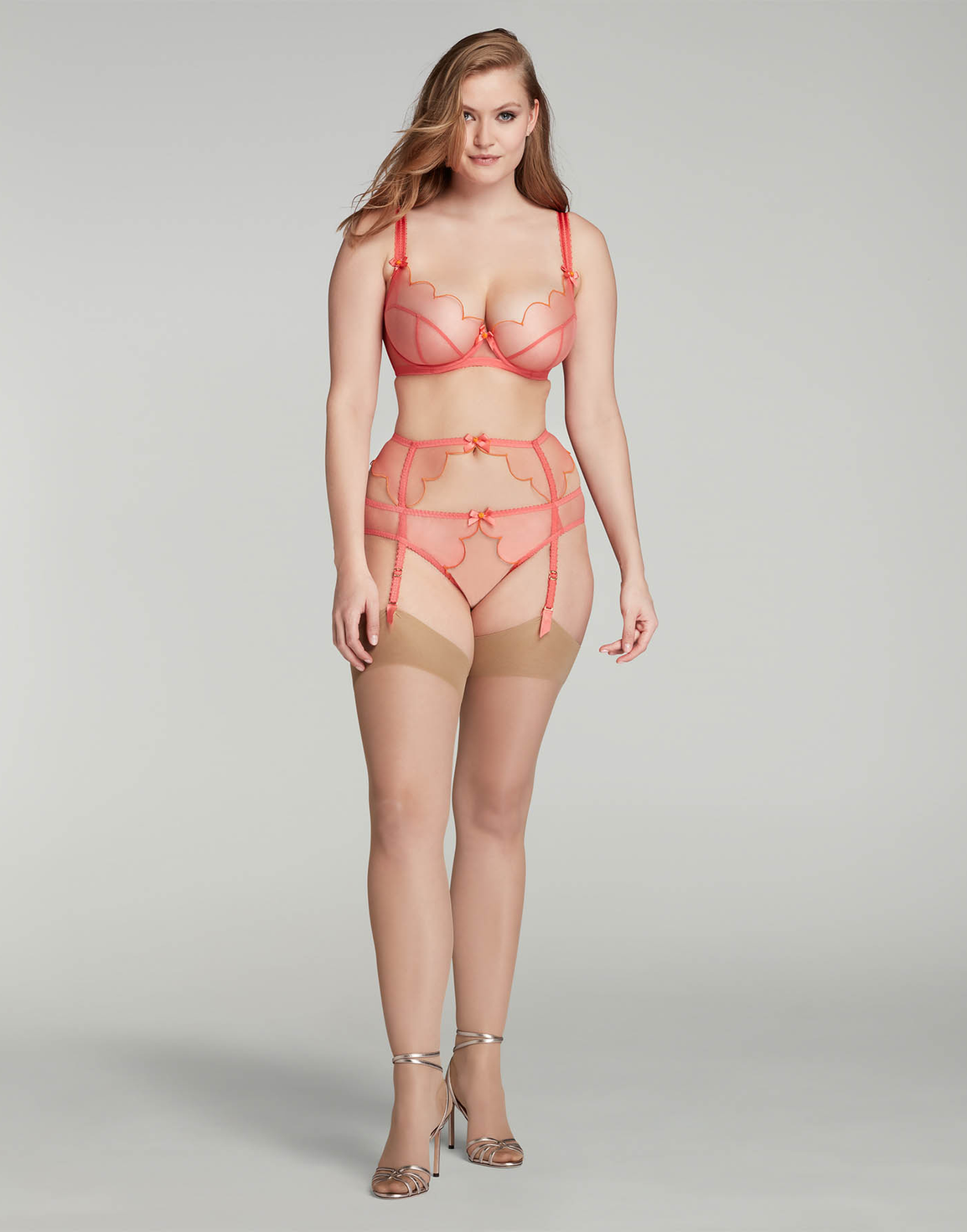 Lorna Suspender Coral | Agent Provocateur