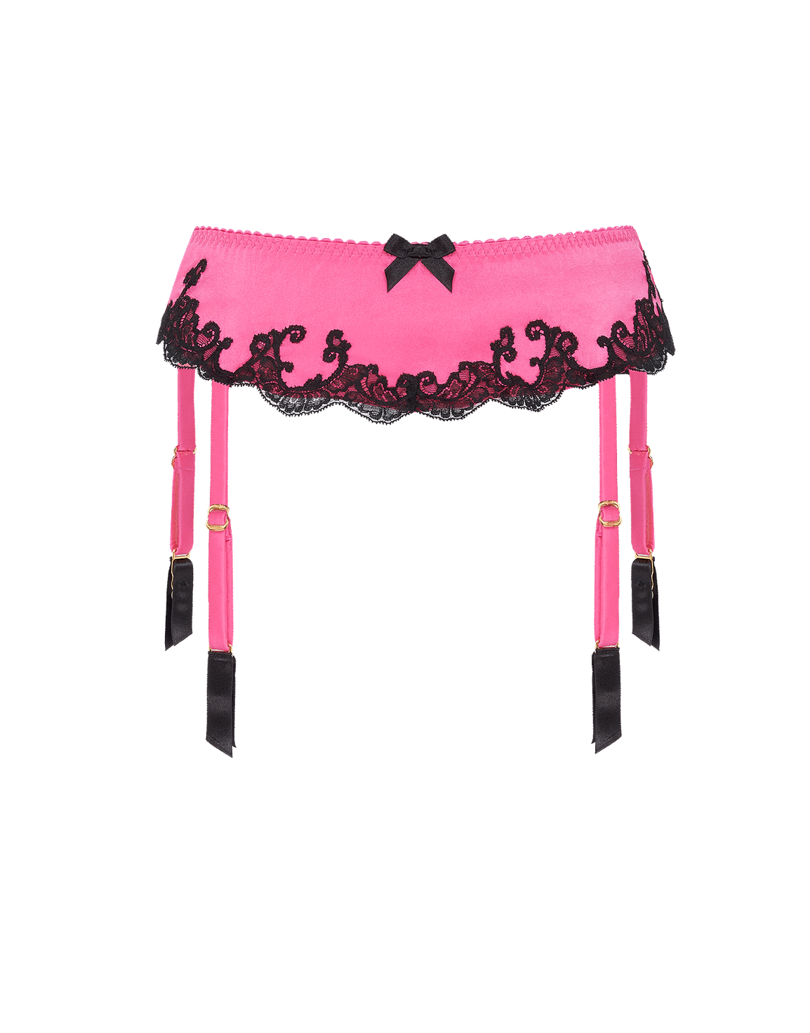 Molly Suspender Candy Pink/Black | Agent Provocateur