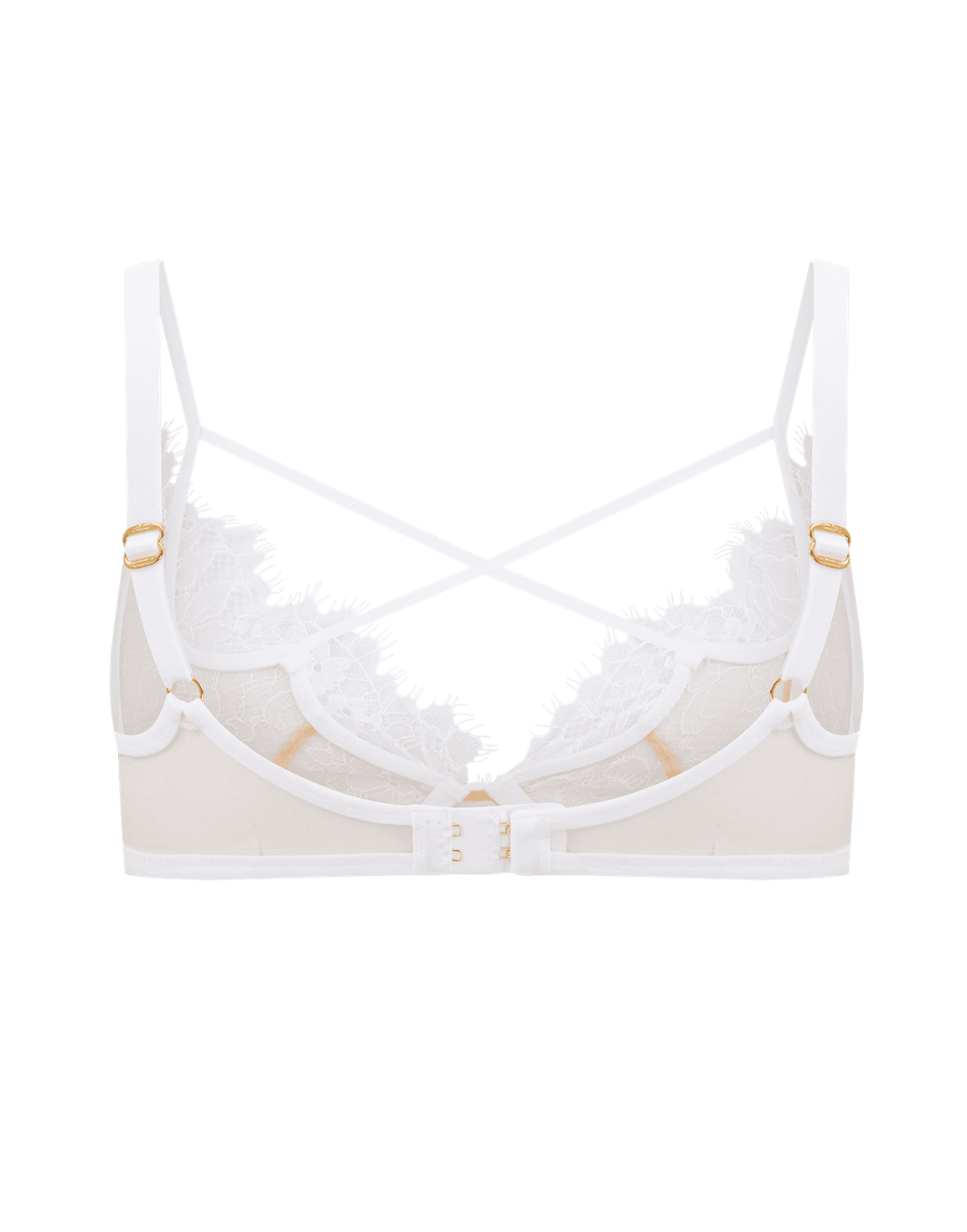 Palma Plunge Underwired Bra White | Agent Provocateur