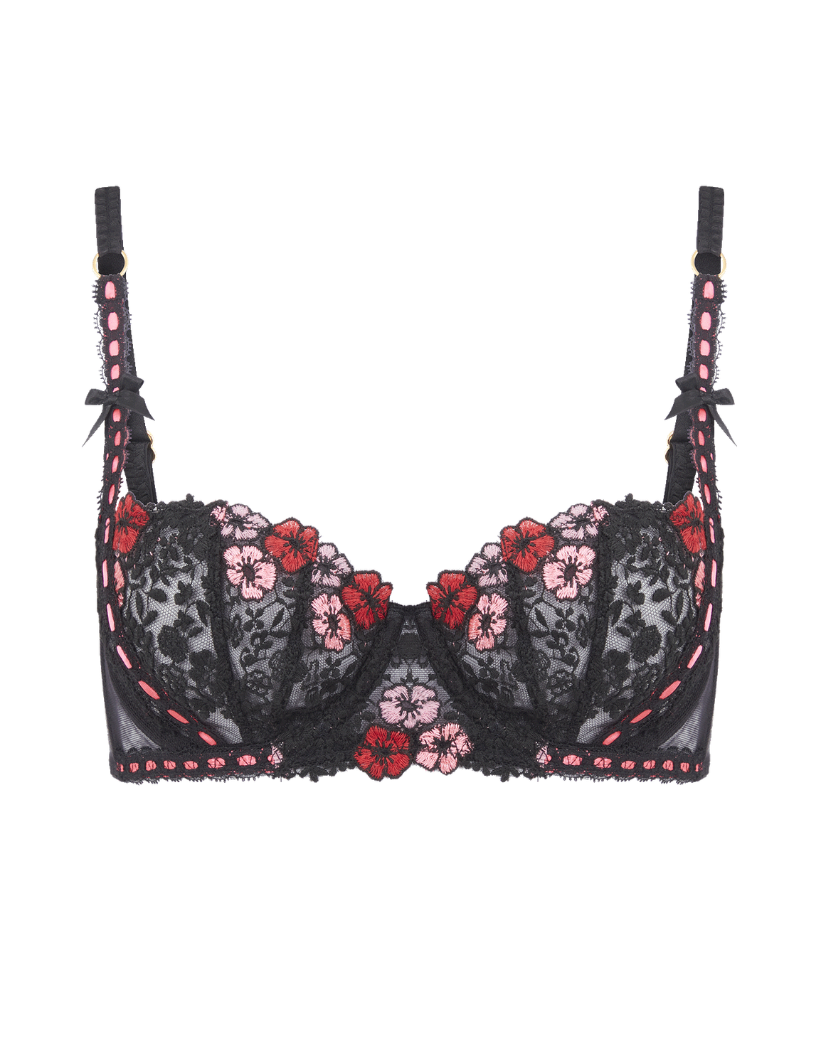 Petunia Balconette Underwired Bra Black | Agent Provocateur