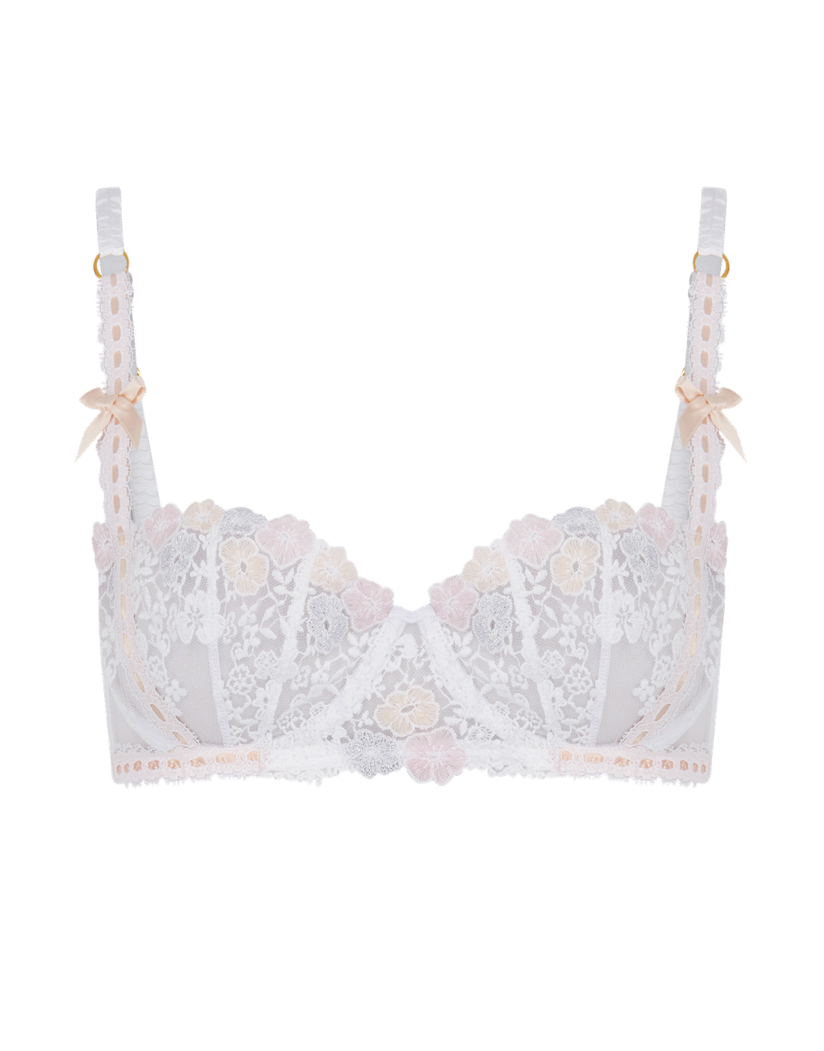 Petunia Balconette Underwired Bra White | Agent Provocateur