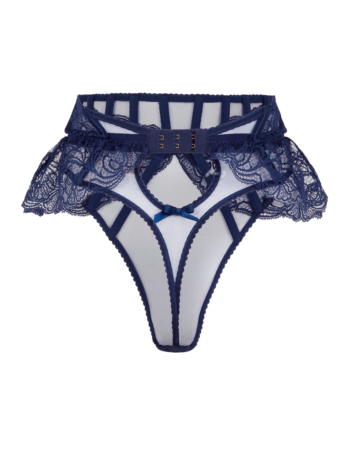 Rozlyn Suspender Thong Navy | Agent Provocateur